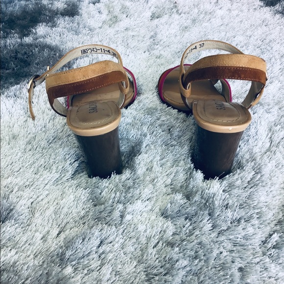 Sacasa Leather Shoes Heels - Picture 3 of 6